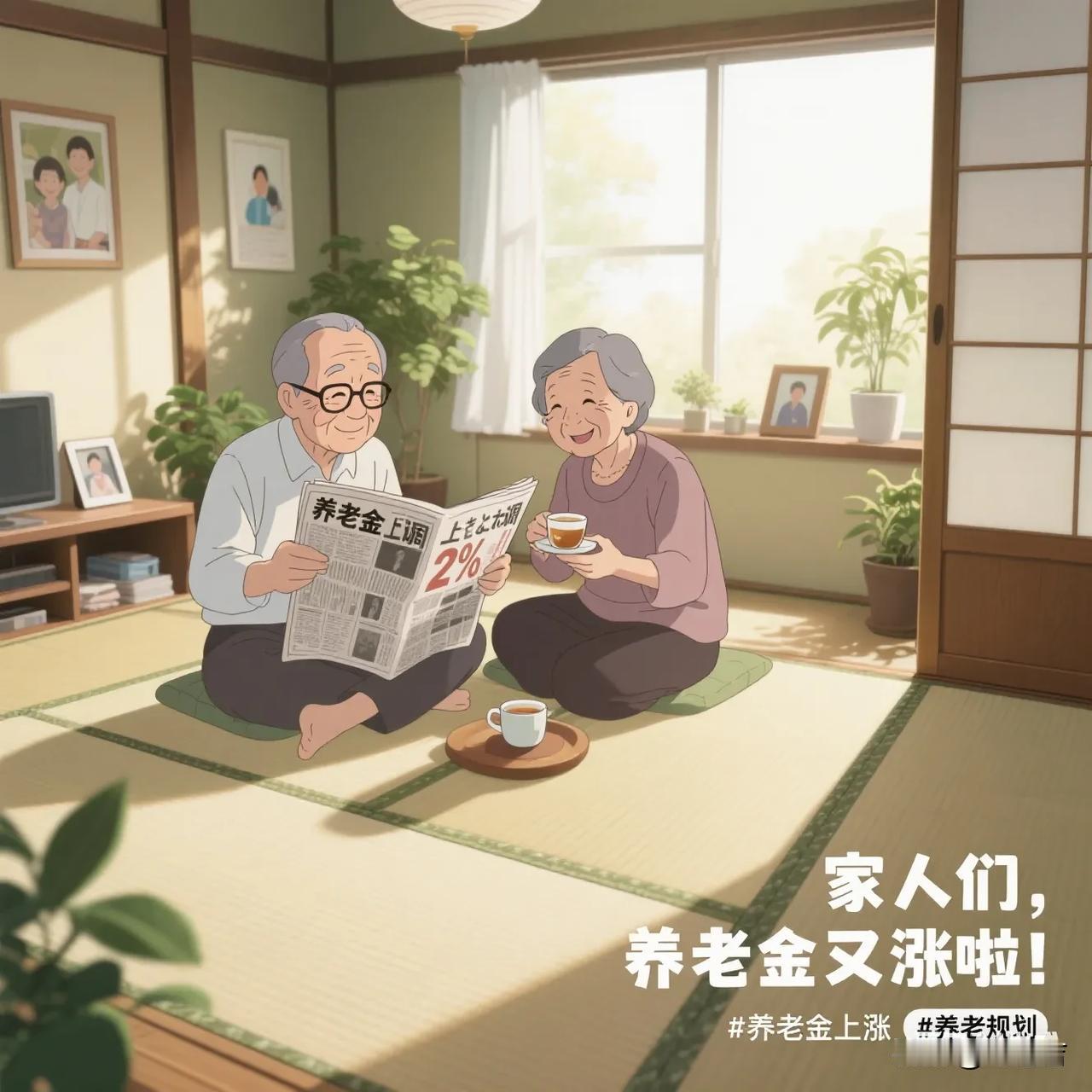 养老金又涨啦！
 
2025年起，退休人员基本养老金上调2%，这对咱老百姓来说，