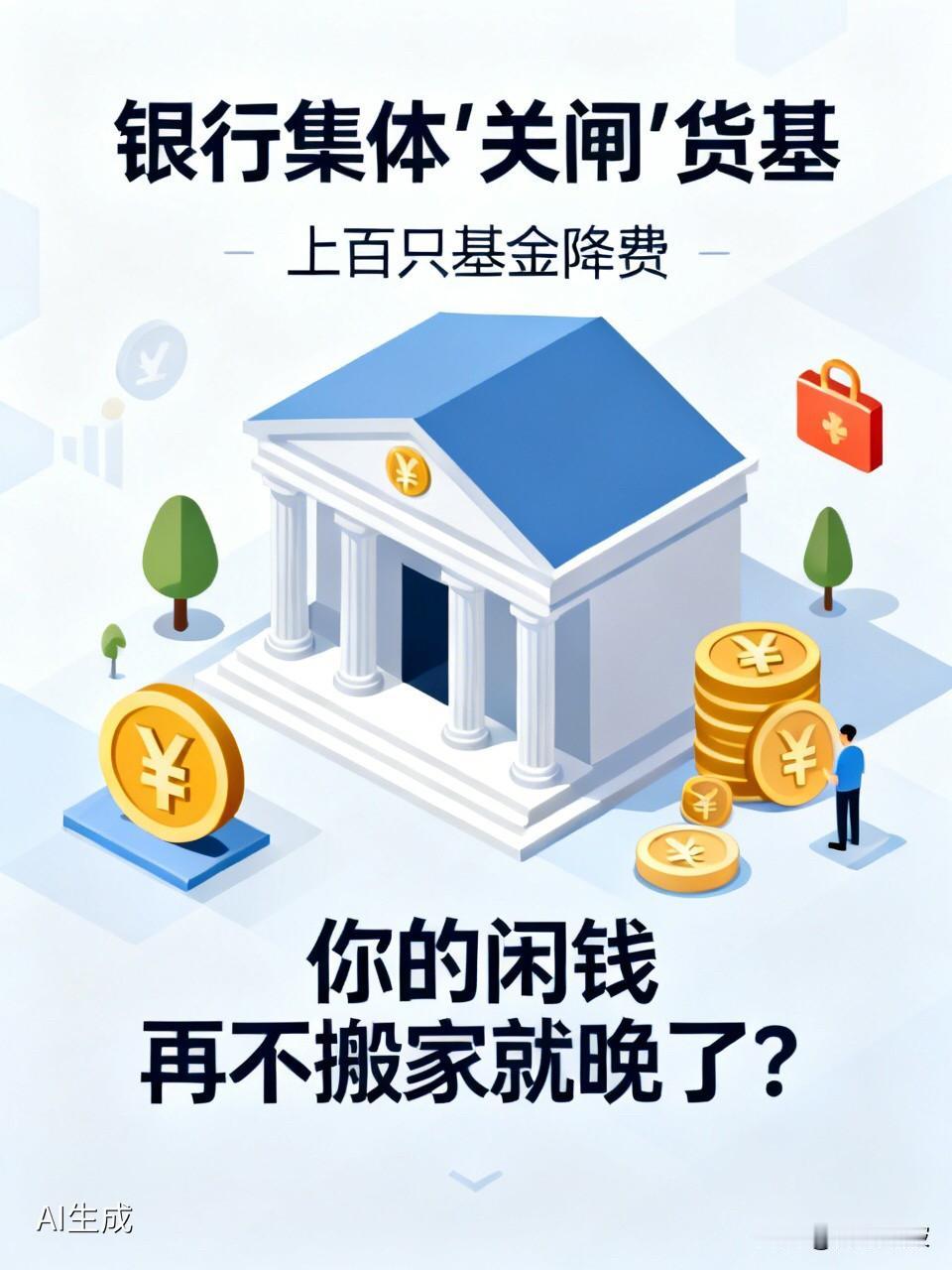 银行集体“关闸”货基，上百只基金降费，你的闲钱再不搬家就晚了？

  最近，理财