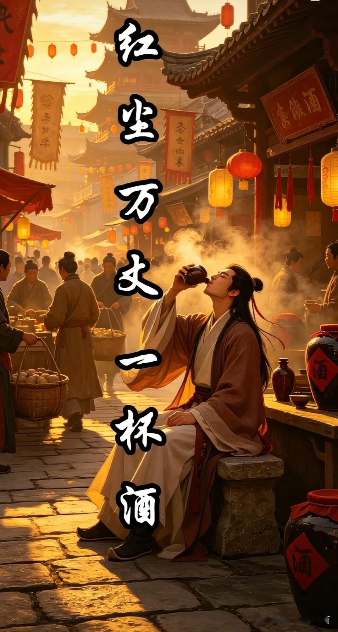这个对联 已经三天三夜了

至今无人对出这个对对子 

上联是：红尘万丈一杯酒
