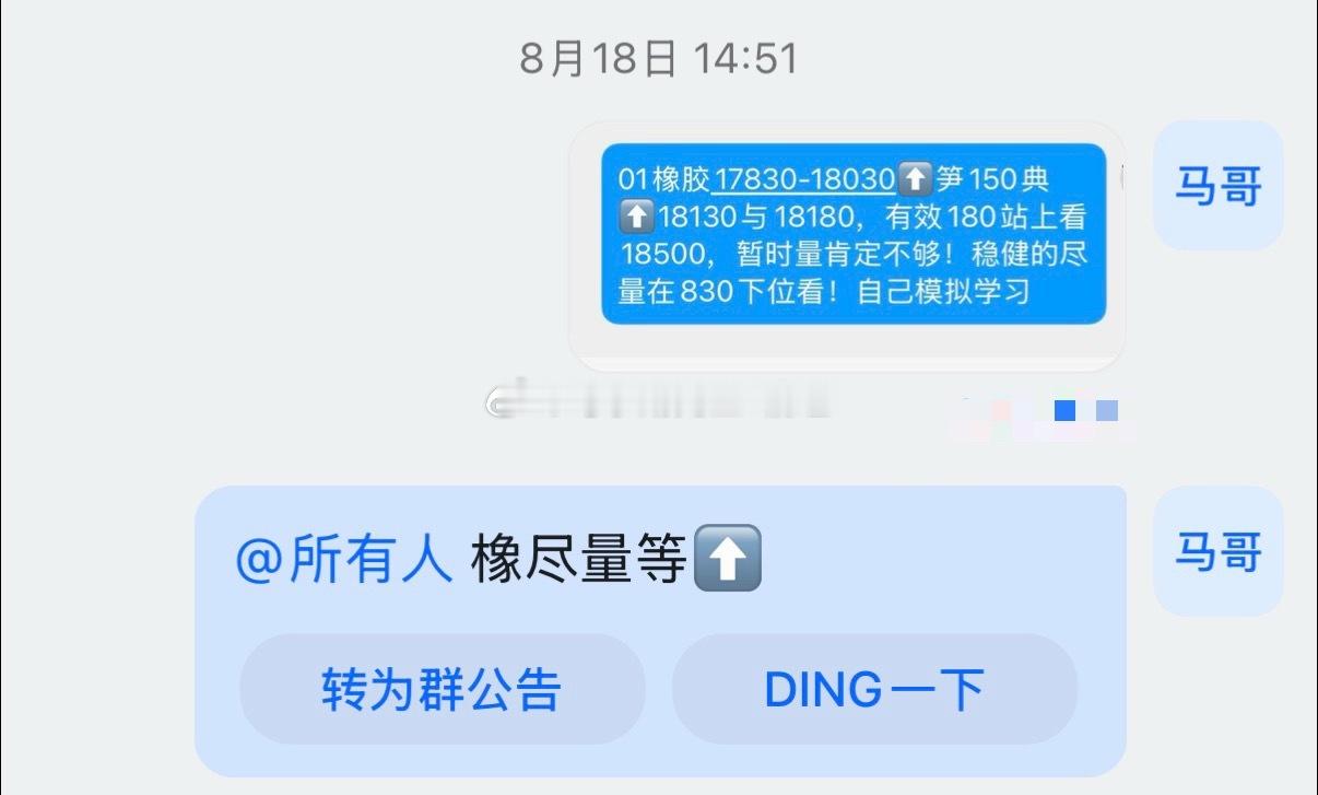 小马哥进橡胶后分享小圈子从18000附近一路来到18400一开始量价目标就是看1
