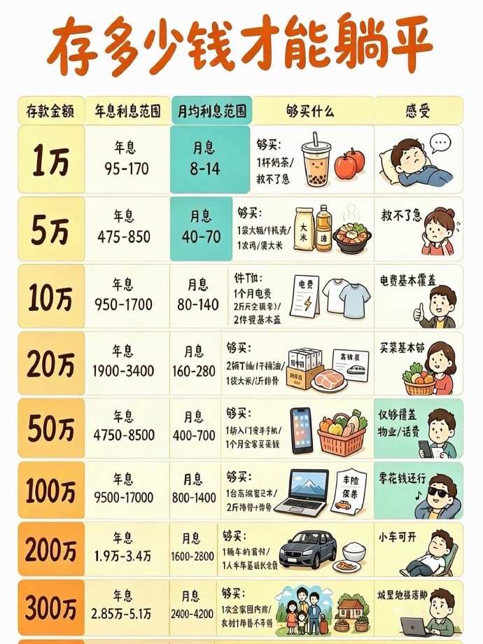存够200万算不算财务自由朋友说，普通人手里有50万存款，有房有车无贷，身体健康