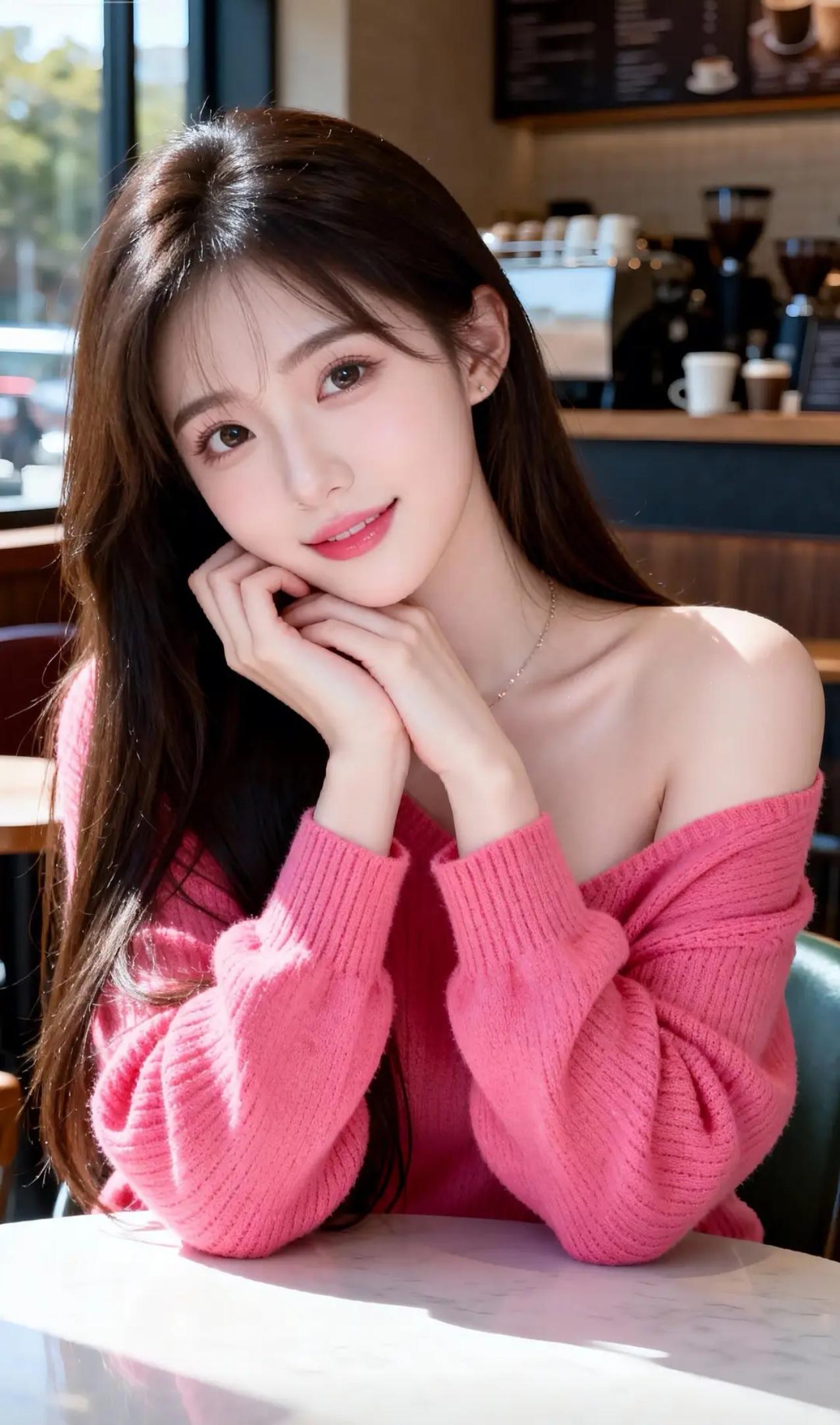 午后的阳光像融化的蜂蜜，透过落地窗在木纹桌面上流淌。我托着下巴，指尖能感受到针织