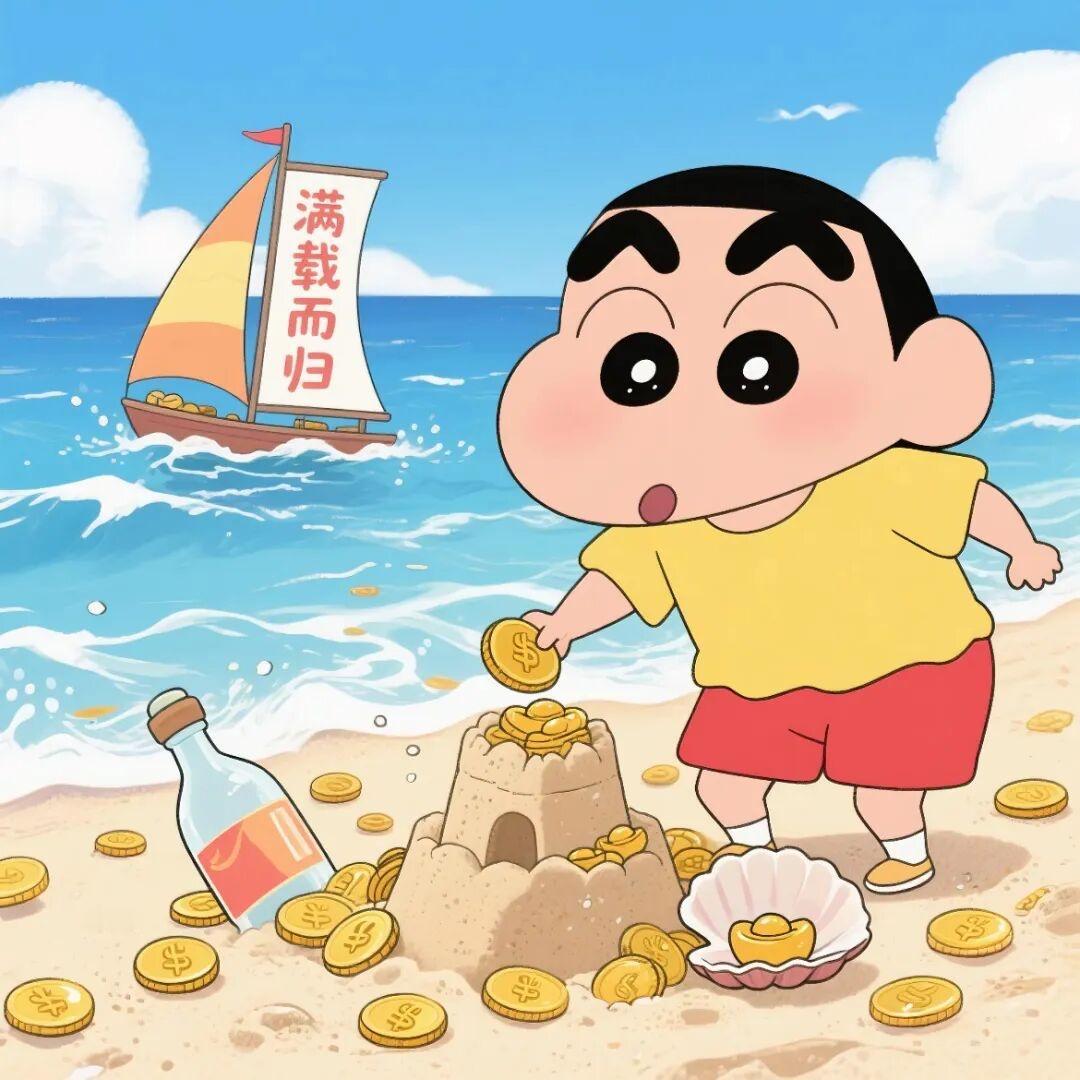 敲可耐小新头像｜不向生活低头，先向搞钱低头