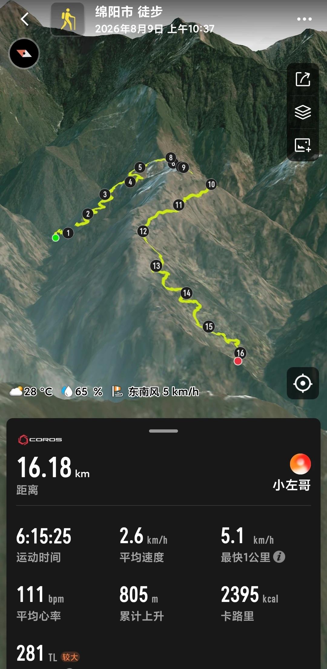 北川竹林沟
26年8月9周日徒步穿越北川片口竹林沟｜全程16.18km，爬升80