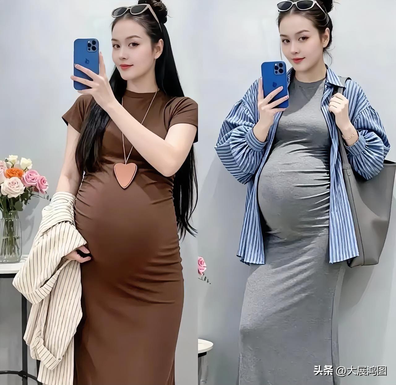 两套风格各异的孕妇装，都十分好看！
休闲孕妇装套装 温柔甜美孕妇装 无袖孕妇装套