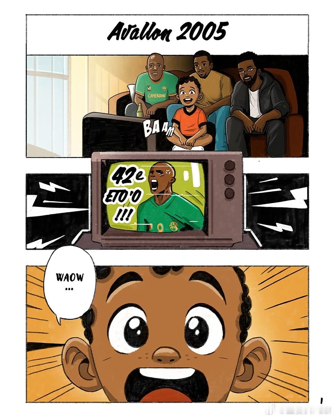 姆伯莫的非洲杯梦！漫画用心了！今晚加油！！