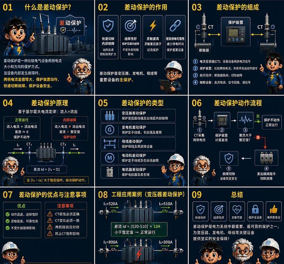 干过差动保护的人，都懂一个词："差流"。
它是两侧电流之差的绝对值，正常运行时接