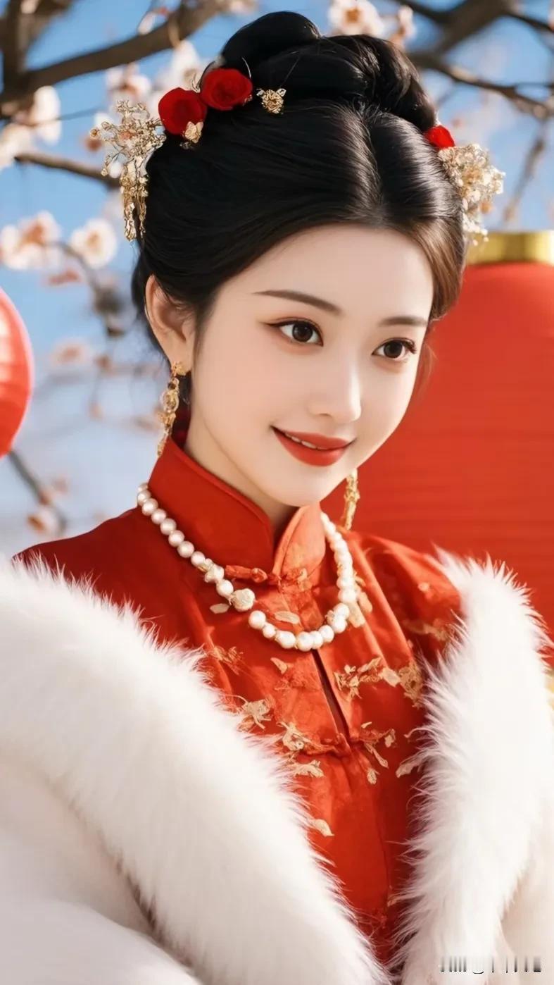 红衣美人总是自带一种独特的魅力。在古代绘画中，画家笔下的她们或端庄或娇俏，红衣的