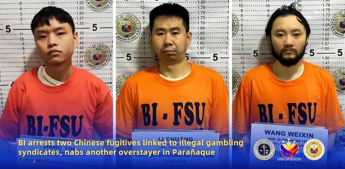 钱能钱包2名中国籍骨干在菲被抓被中国通缉另1人因逾期滞留落网菲律宾移民局7月2日