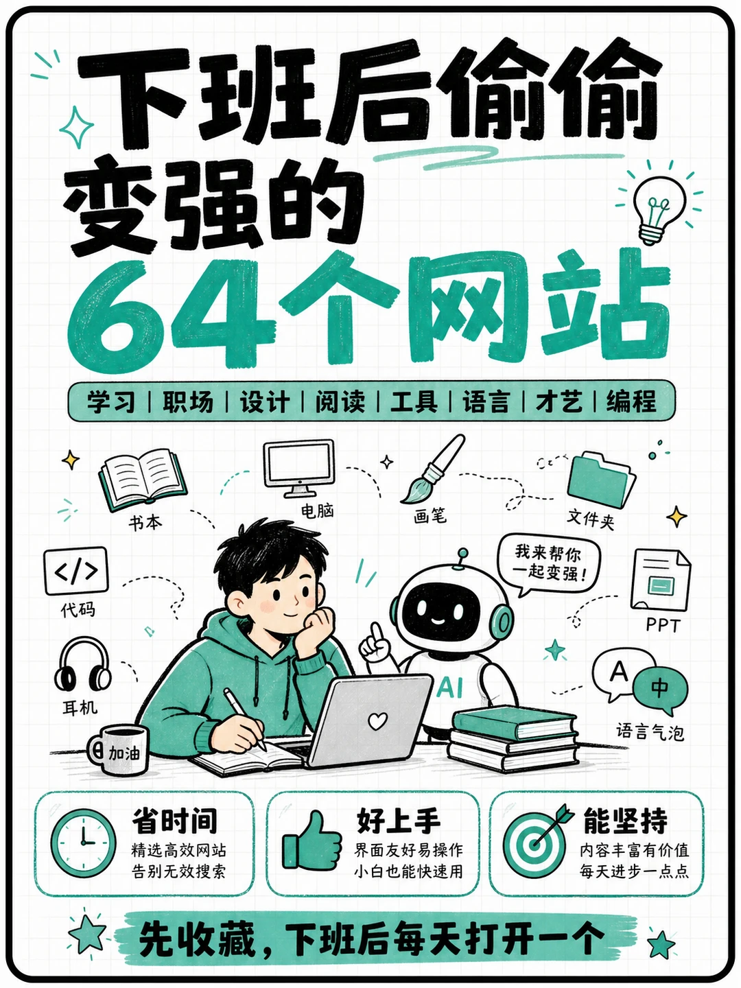 下班后偷偷变强的64个网站