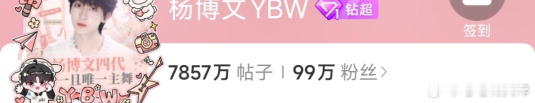 杨博文粉丝名杨博文粉丝名又没确定呢，散粉随便说说的，超话还是99万粉丝，杨博文无