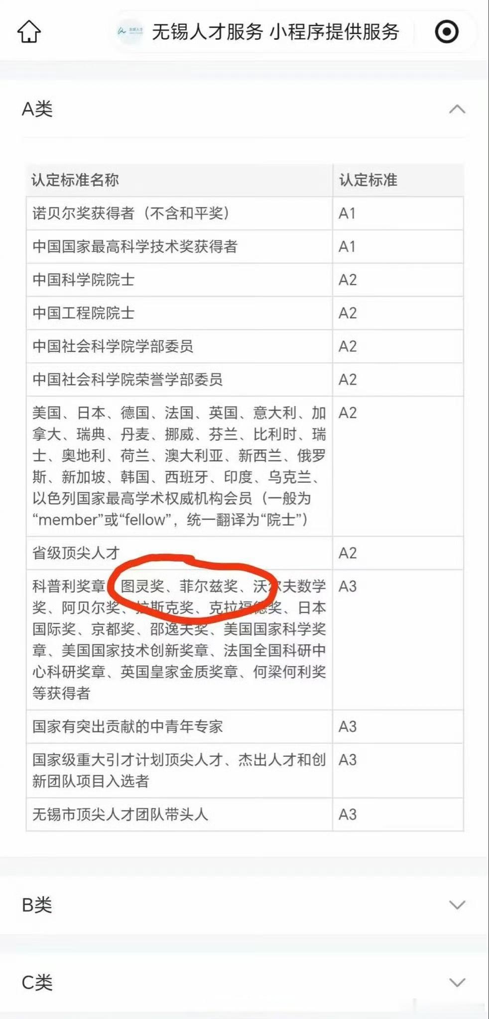 无锡人才分类标准火了 