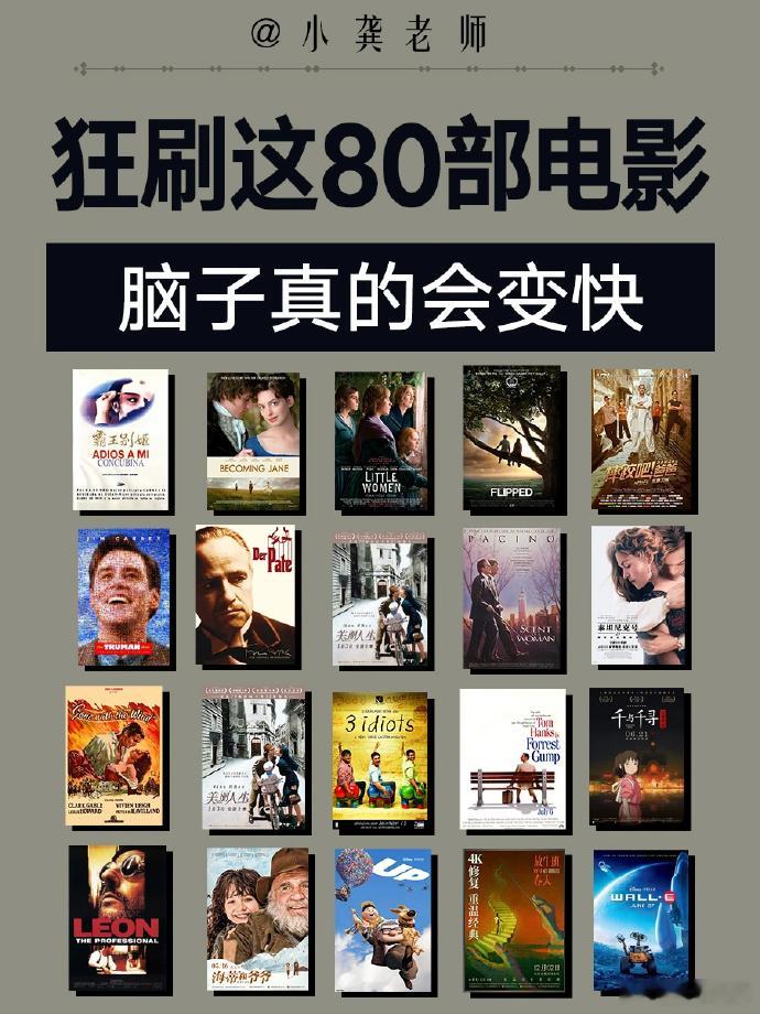 🎬狂刷这80部电影｜狠狠提升自我 ​​​