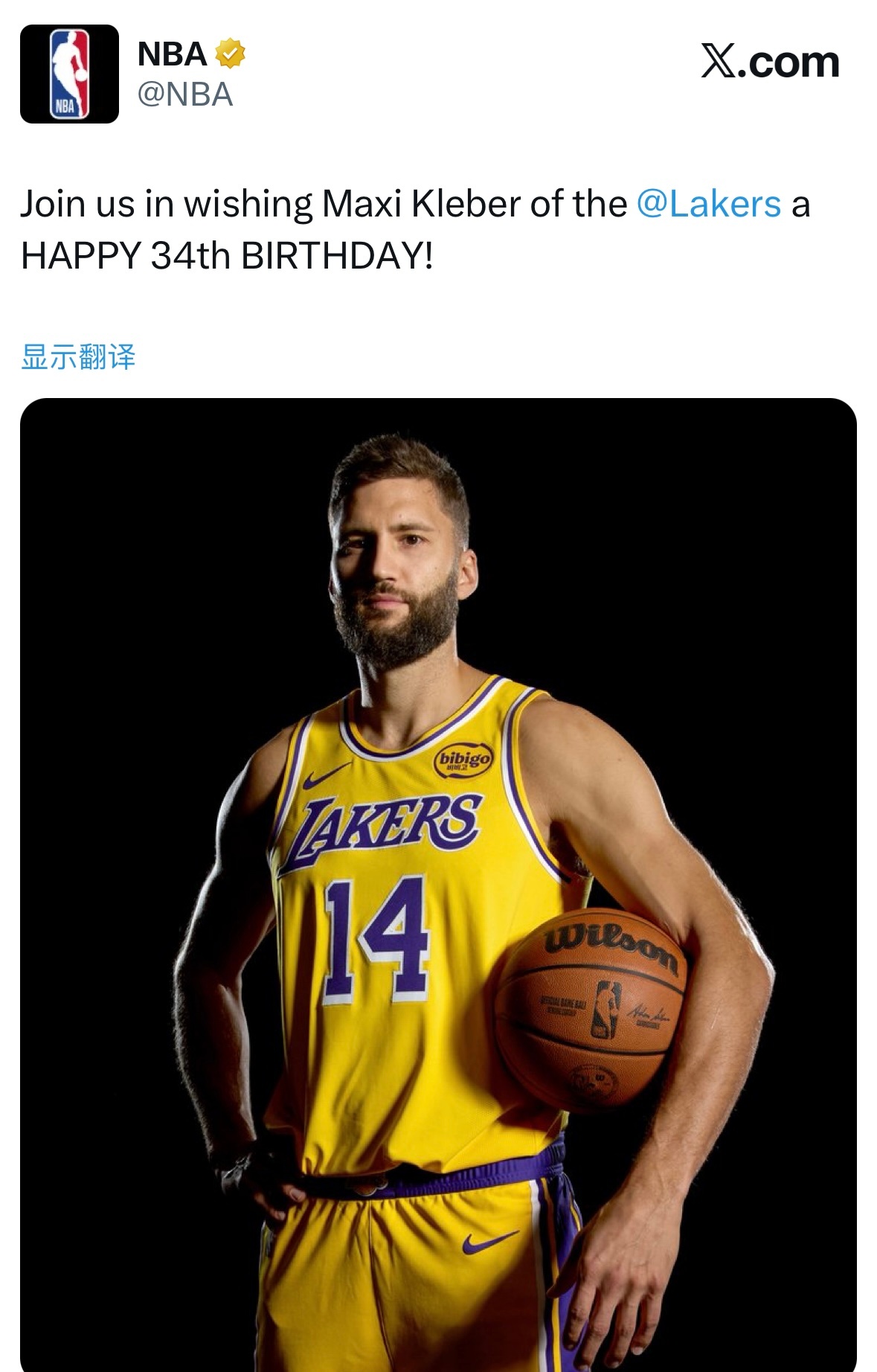 克莱伯：今天老子34岁，庆祝一下生日。