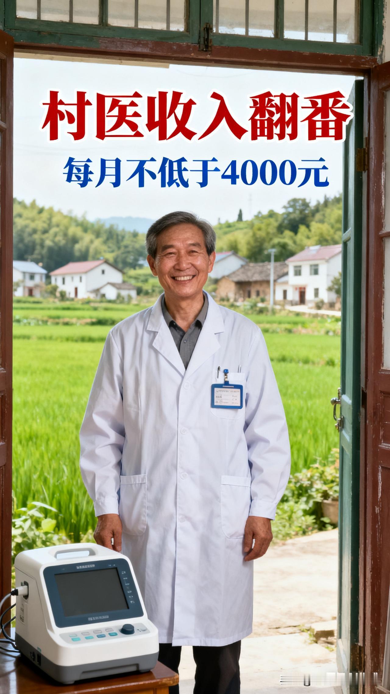 村医收入破“四千”：政策托底与能力突围下的基层医疗新图景
 
“以前守着卫生室，