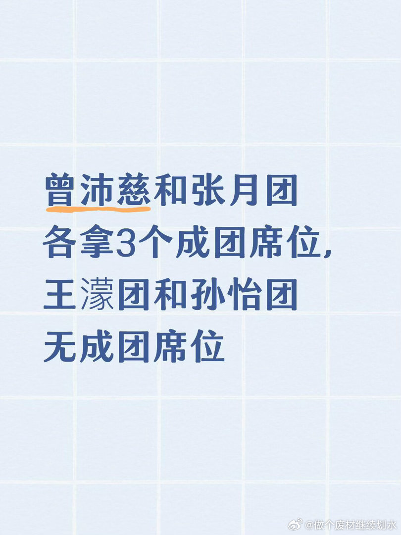 王濛团和孙怡团忙活两轮没有拿到成团席位忙活了半天啥也没有俩团骂没少挨成团位一个没