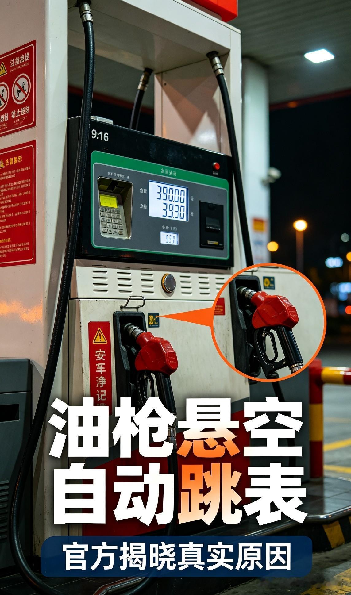 油枪悬空跳表咋回事？官方揭秘啦
好多车主拍到加油枪没插油箱，加油机金额却自己涨，
