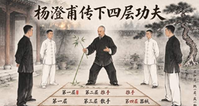 练太极别再瞎跳级！杨澄甫真传4层功夫，跳一级，废一次功底