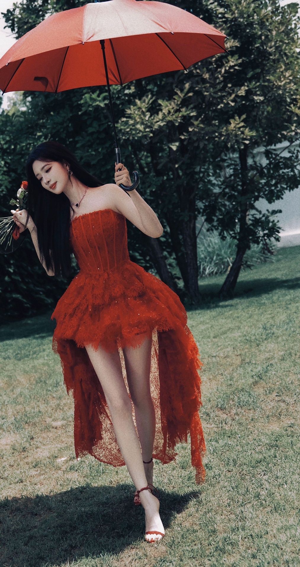 孟子义（216）红裙摇曳，娇艳玫瑰🌹🌹🌹🌹🌹🌹🌹🌹🌹🌹🌹孟