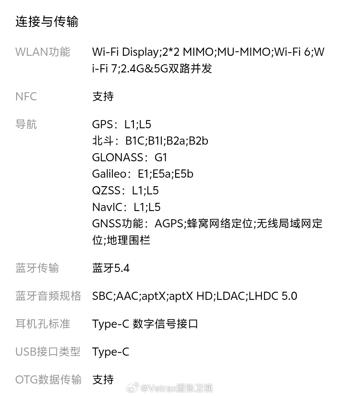 照惯例来看 vivo X Fold6 的频段支持：支持包括 n1/n2/n3/n