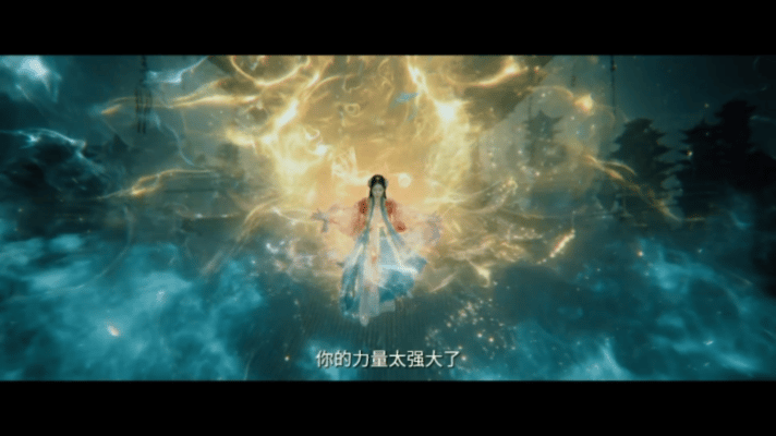 迪丽热巴陈飞宇新剧特效迪丽热巴陈飞宇摸脸戏 救命这个预告的每一帧都想截图！特效画