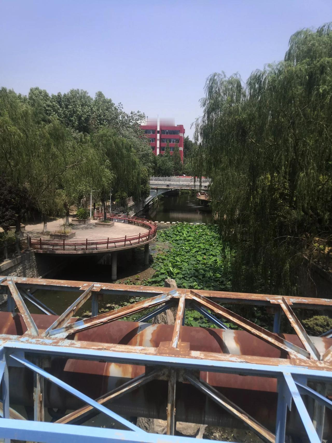 偶然经过母校大门，不知道让不让进，即使让进，也没有时间了。在墙外缅怀了大学时光。