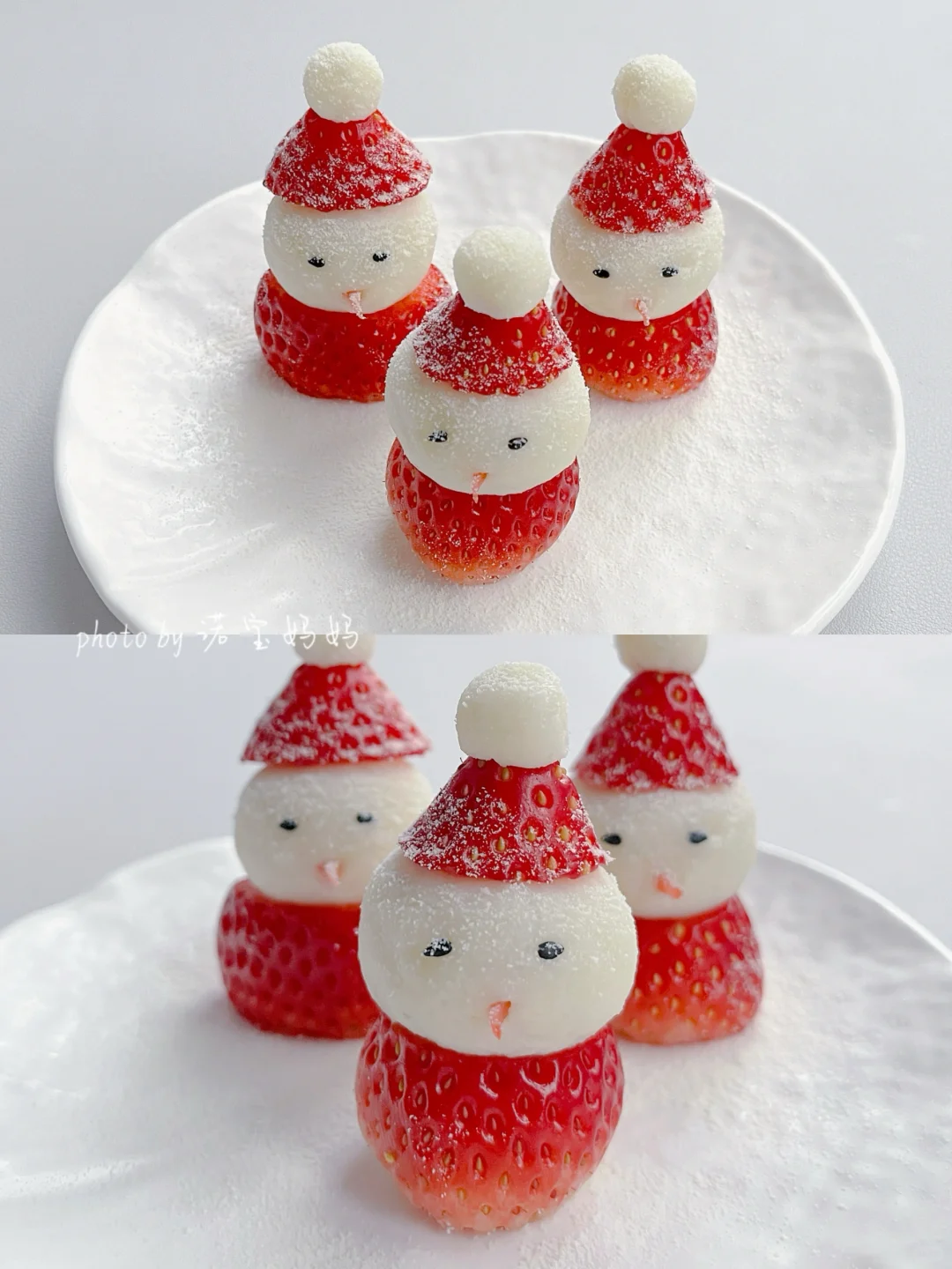 🍓草莓小雪人⛄️给圣诞节的仪式感｜过分可爱！