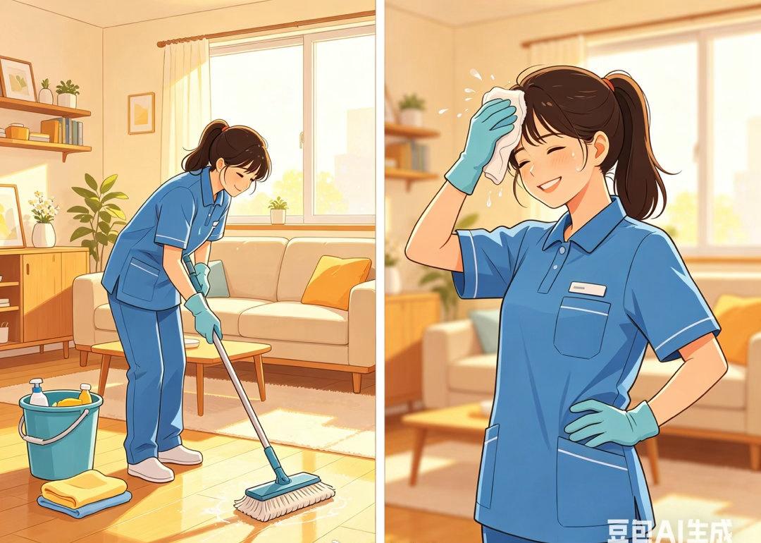 粤家美 粤家兴 近日‘98年本科女孩做保洁，父母认为扫大街’的话题引发讨论。我们