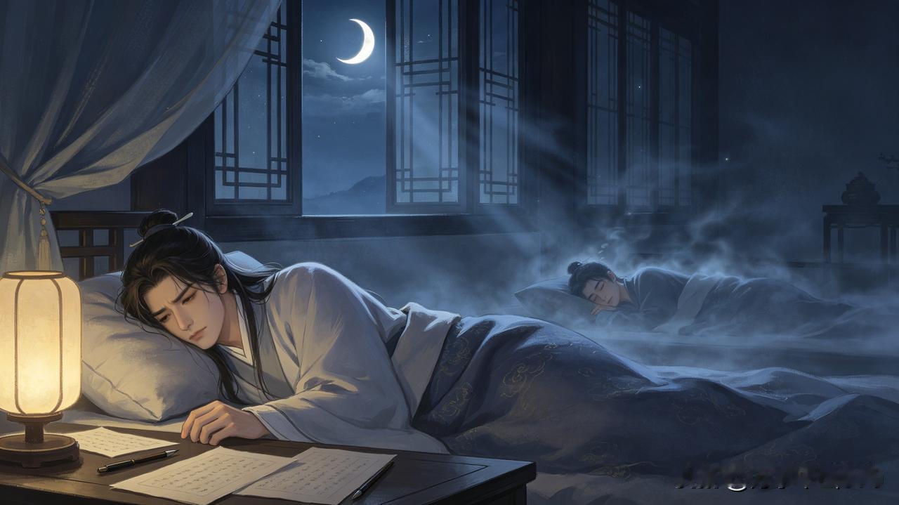 无眠
掩灯欹枕意未收，
无端乱绪月如钩。
腹内推敲佳句少，
忽闻鼾起梦中游。