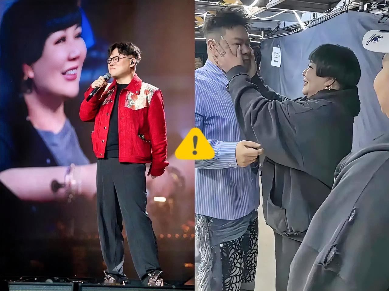 郭德纲沉默了，
郭麒麟也沉默了，
谁能想到，舞台上逗乐全场的岳云鹏，会在升降台下