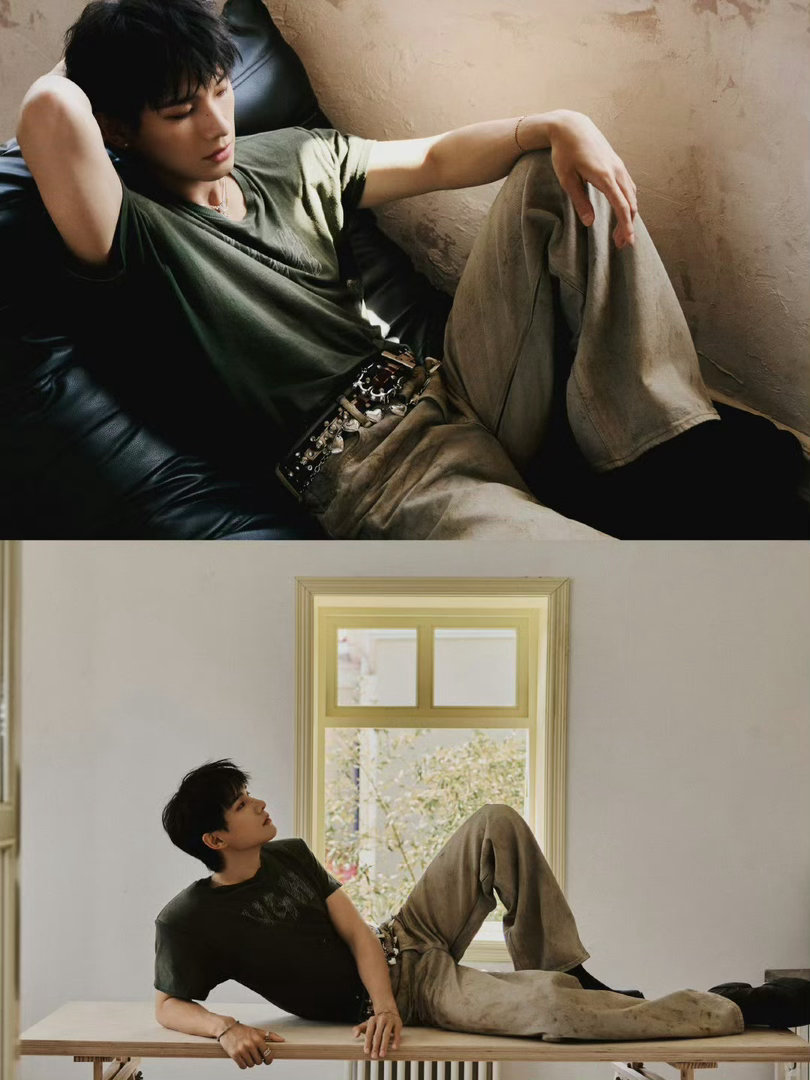 我家那小子姚琛在镜头前大方换衣 换衣服的时候姚琛的腹肌一览无余，不是干瘦的线条，