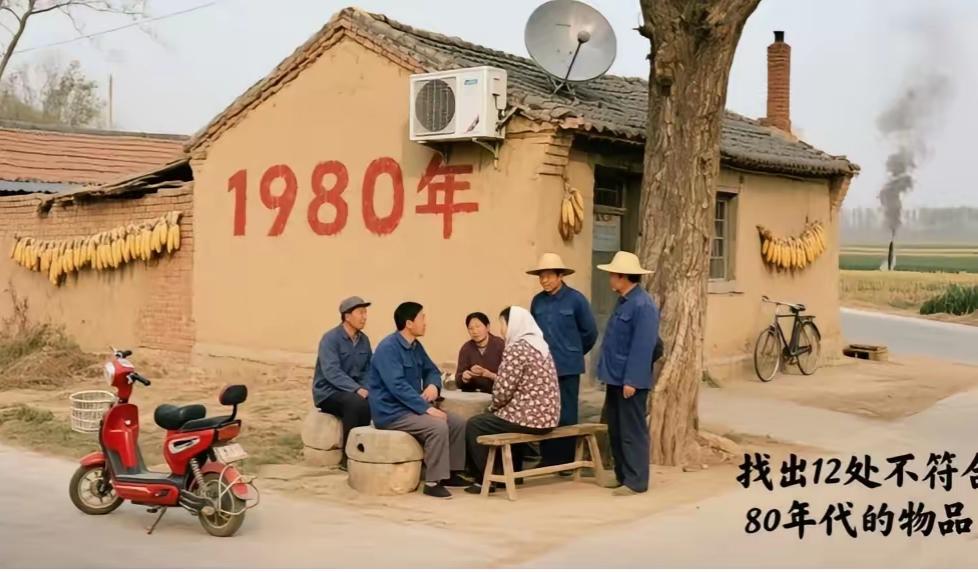 1980年，找出图中不符合的物品？
