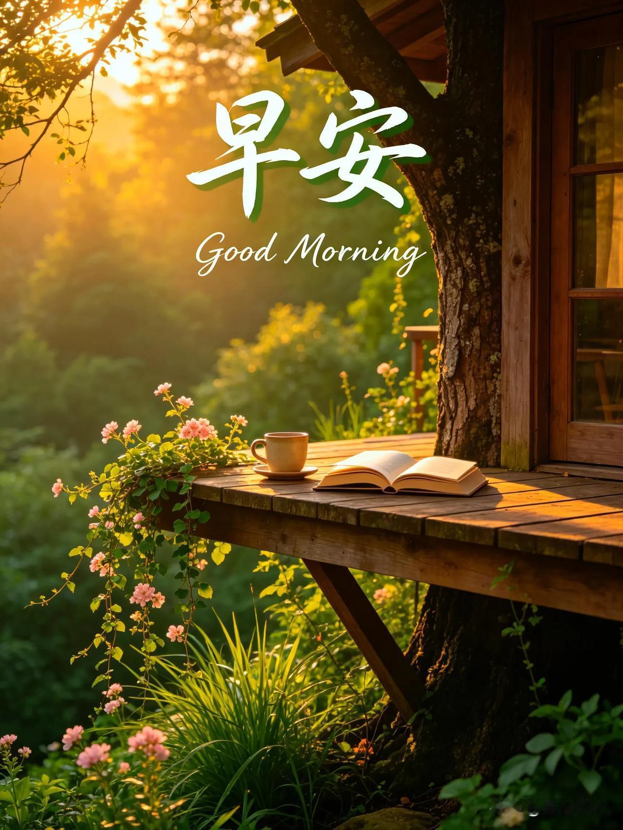 晨起向阳，心有微光。不纠结过往，不忧虑将来，珍惜当下，愿阖家安稳喜乐，早安。