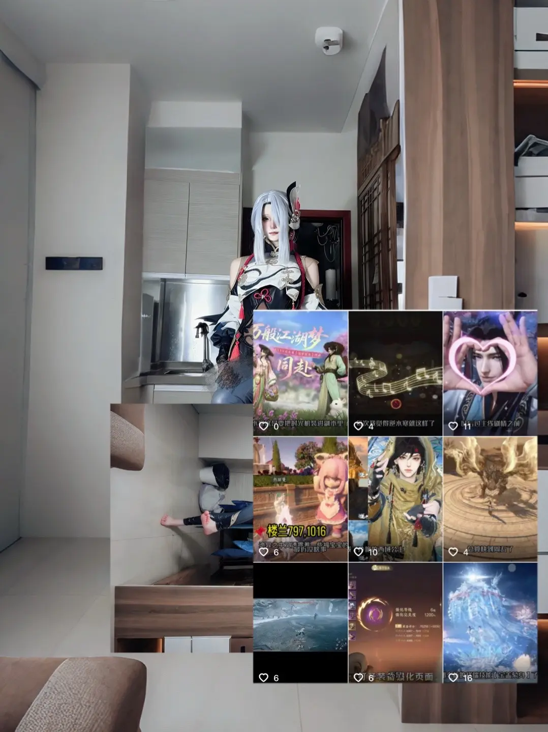 周楷恒进行曲舞蹈挑战。  申鹤cos