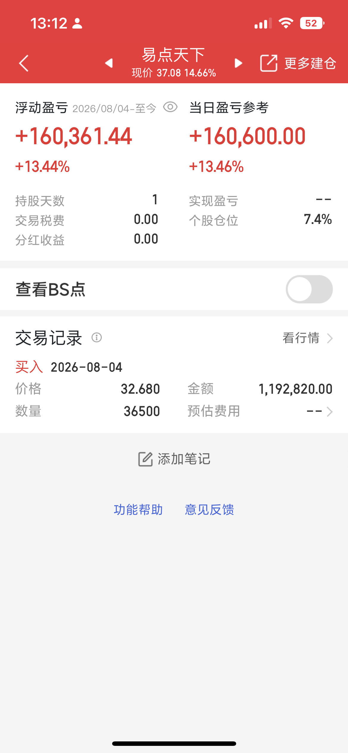 早盘买的行云科技上板，但是易点天下还没有封住涨停，下午大家认为它能上来吗？ 