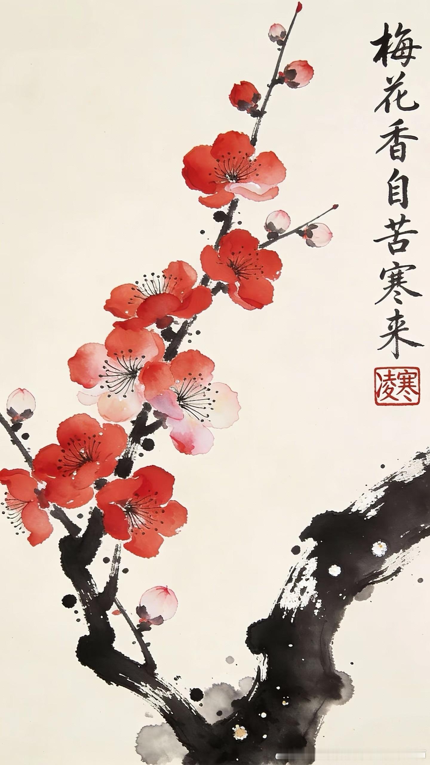 梅花香自苦寒来。 