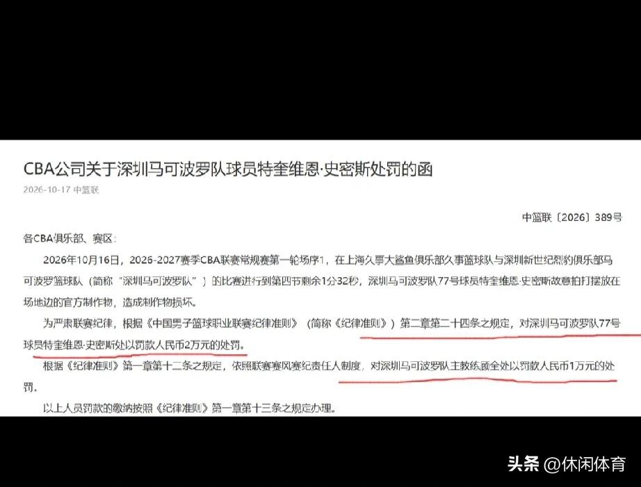 开局即严打！CBA新赛季铁律上线，微小违纪重罚，联赛风气彻底革新
 
新赛季CB