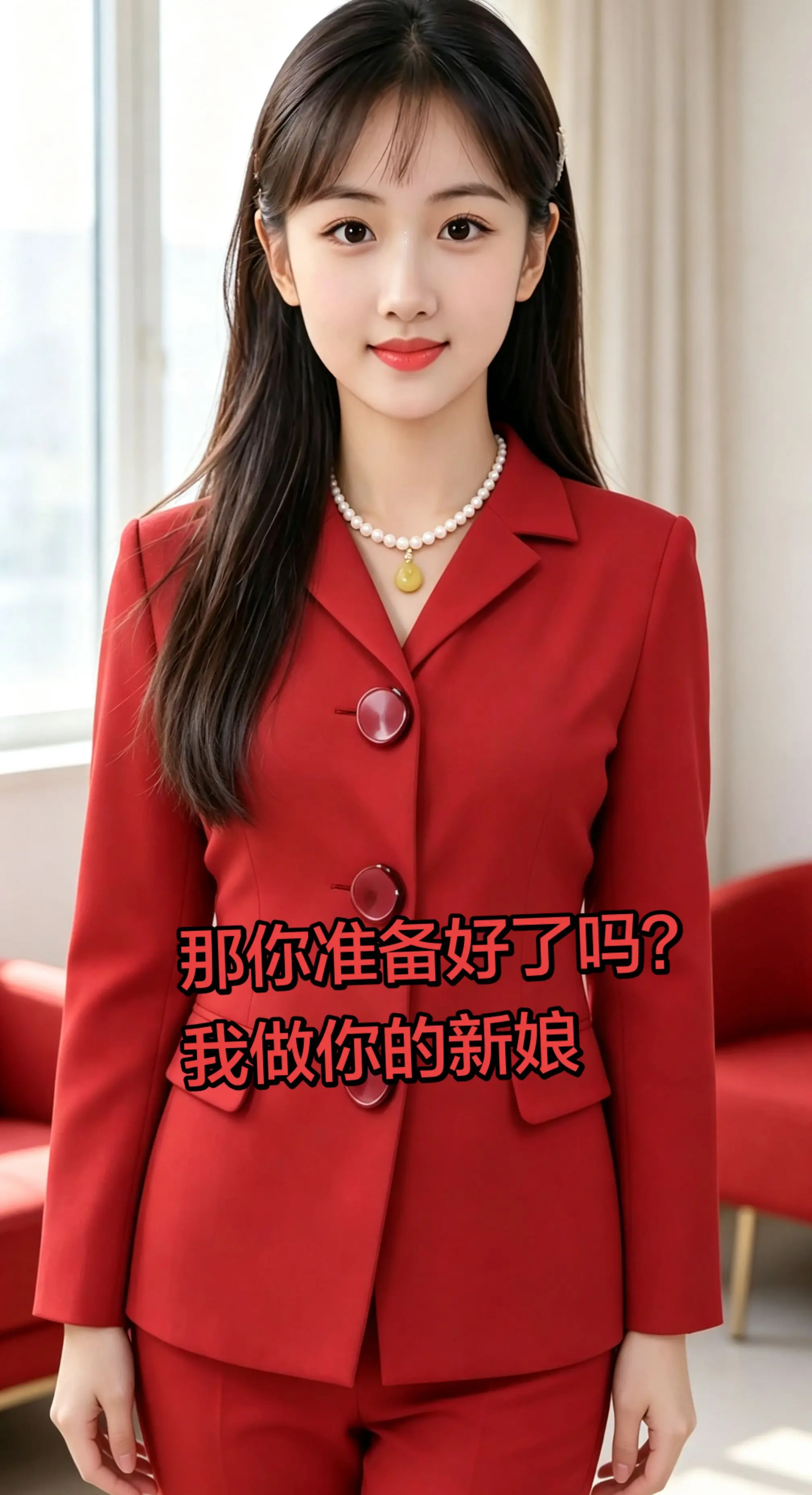 AI换上红色西装 ai创作 高级感工作穿搭 都市女性职场穿搭 通勤穿搭参考