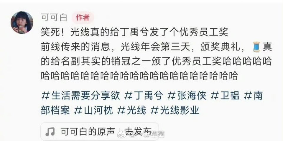 光线认证优秀员工（销冠）丁禹兮[允悲] 