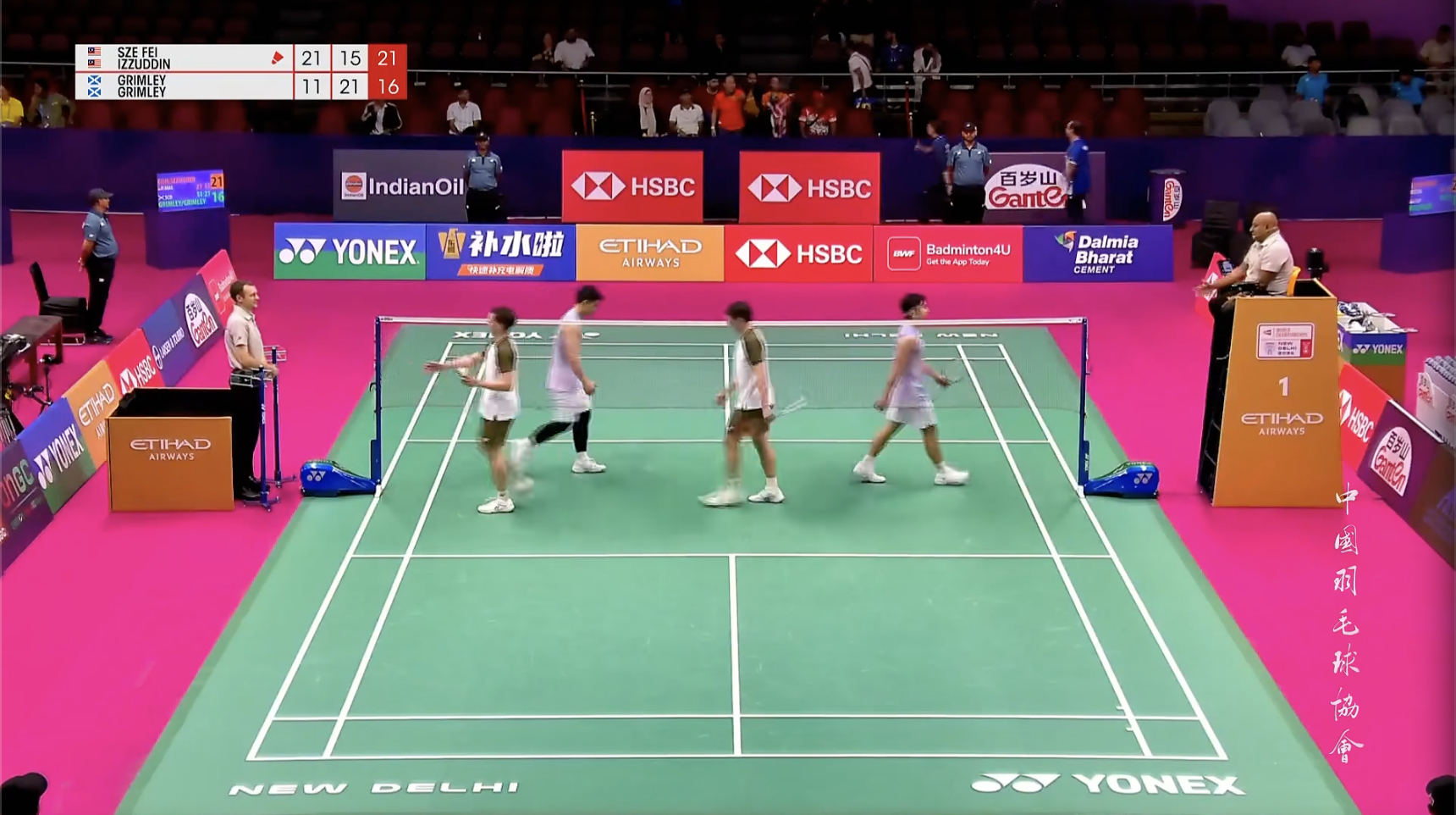 吴世飞/伊祖丁🇲🇾 21-11、15-21、21-16 🏴󠁧󠁢󠁳󠁣