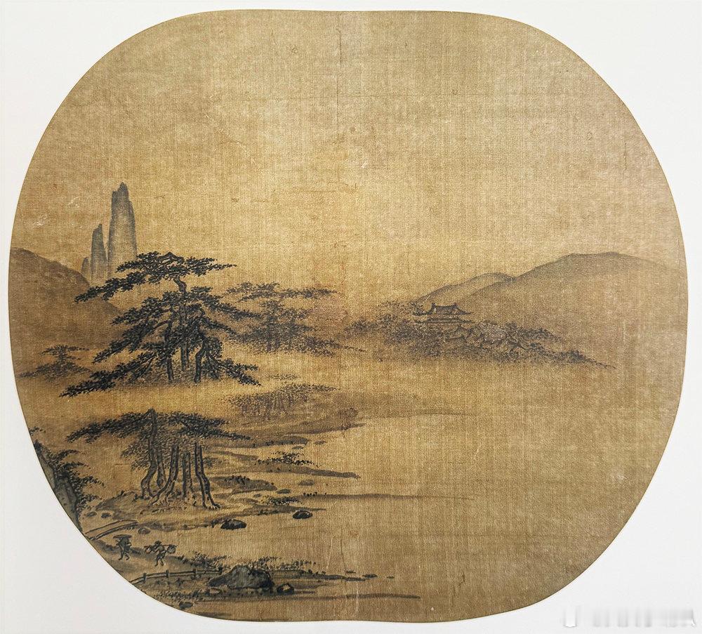 【中华名画欣赏 宋代——《晚霭行旅图》】       《晚霭行旅图》为宋人小幅山