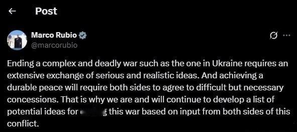 【美国在制定方案：鲁比奥实话实说了】
 
11月20号，美国国务卿鲁比奥在X平台