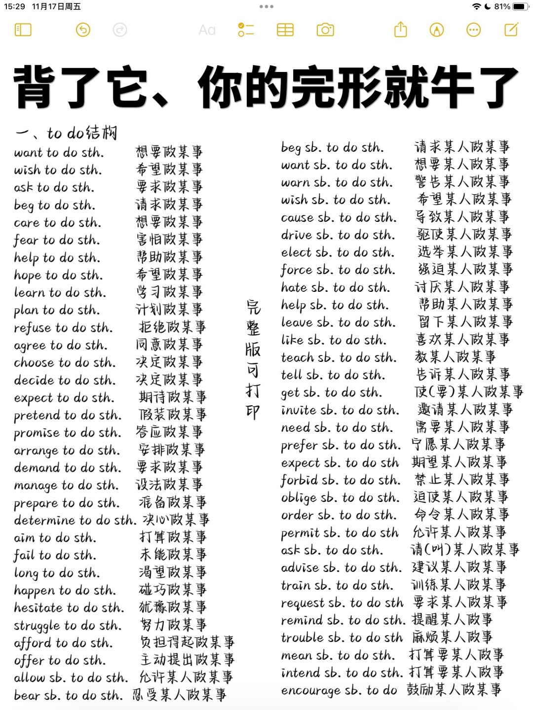 背了它！你的英语🐮了！完形填空闭眼选答案！