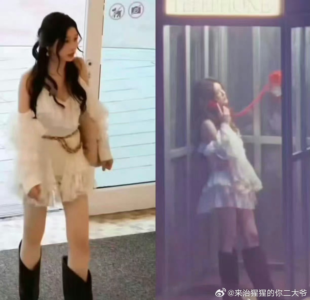 赵露思新歌造型疑似和虞书欣撞衫这么一看确实是同一条，两位穿着都挺好看的有没有