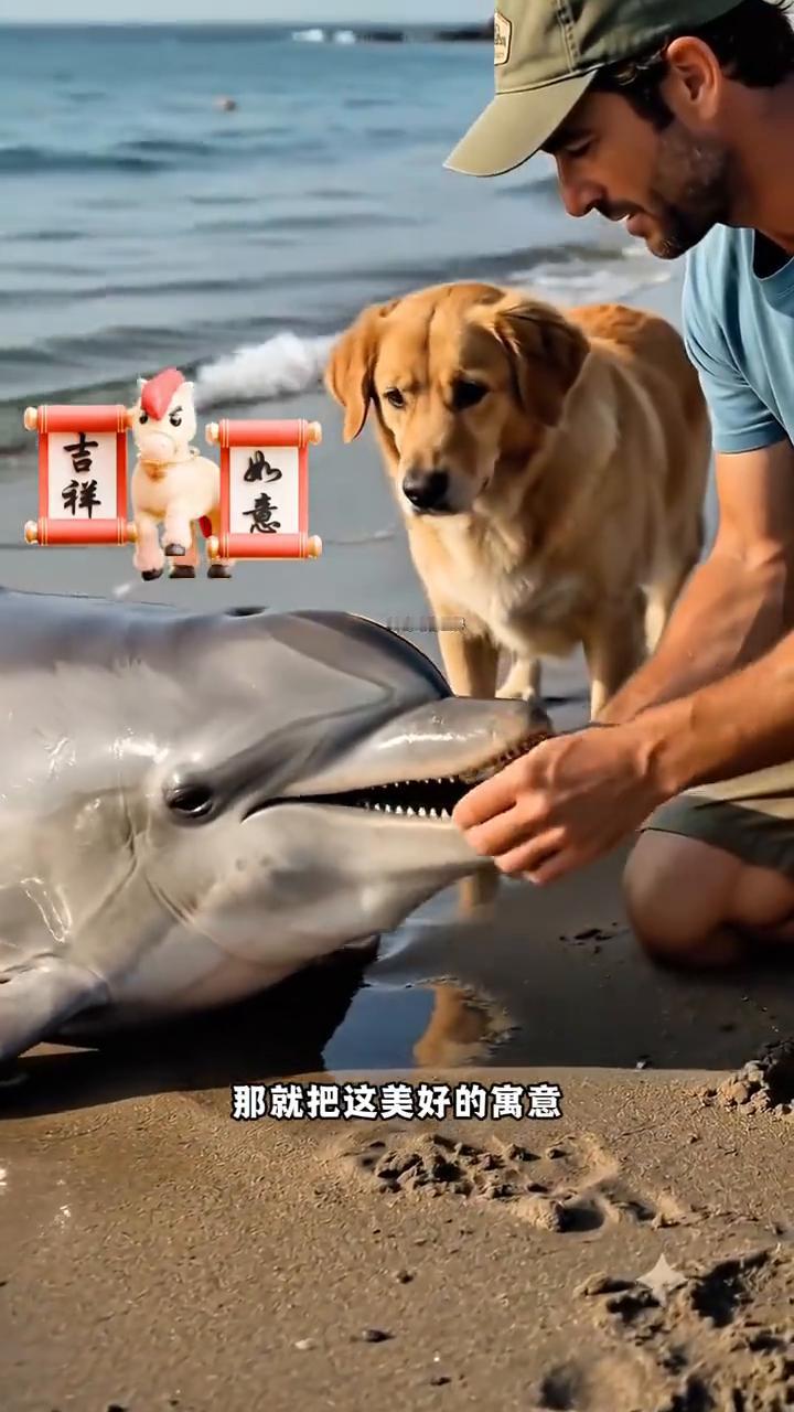 一只800多岁的老海豚为了摆脱垃圾带来的折磨竟然偷偷向岸上的人类靠近，幸好被路过