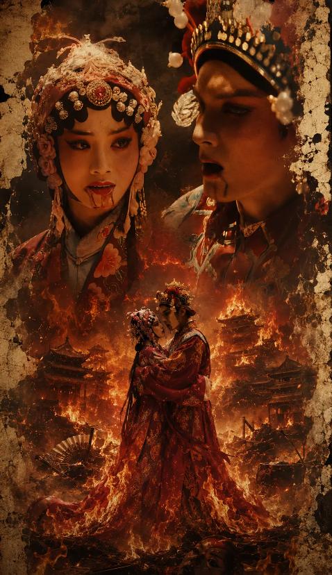 短剧《enemy民国篇》唱词：
锣鼓敲 粉墨上妆
唱双烈 唱守关 唱家邦
他曾说