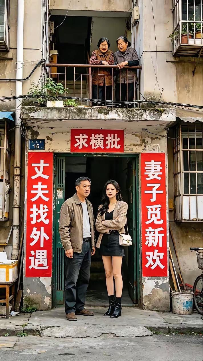 这对联写尽婚姻现实，请高手把横批补上。
上联：妻子觅新欢
下联：丈夫找外遇
横批