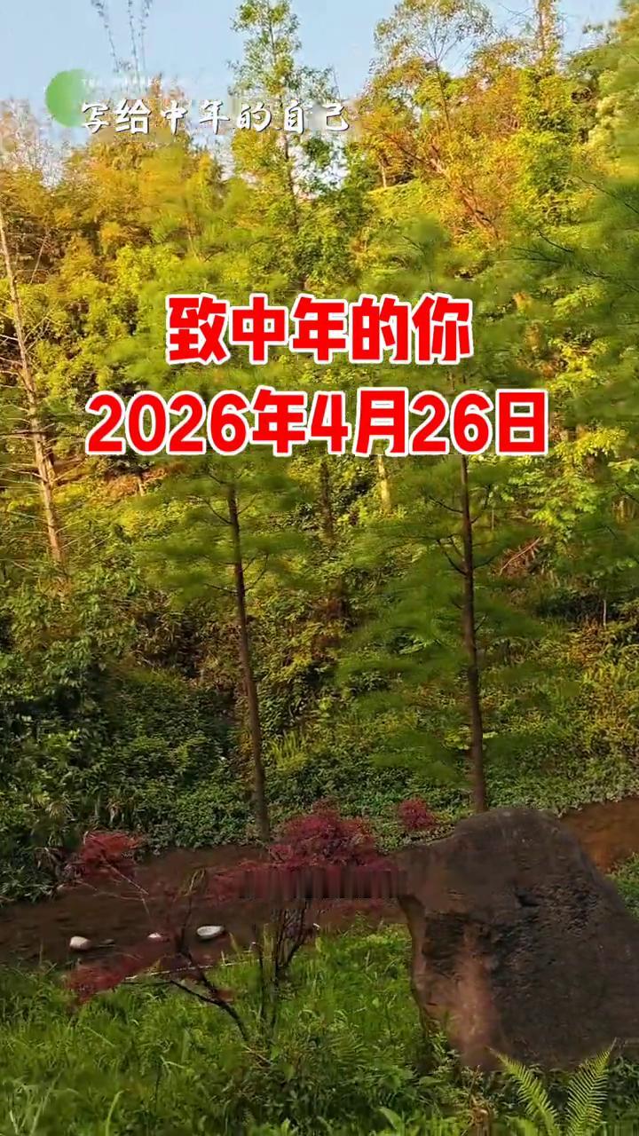 写给中年的自己。
致中年的你。
这段话写给中年的自己：可以不那么美好，但一定要健