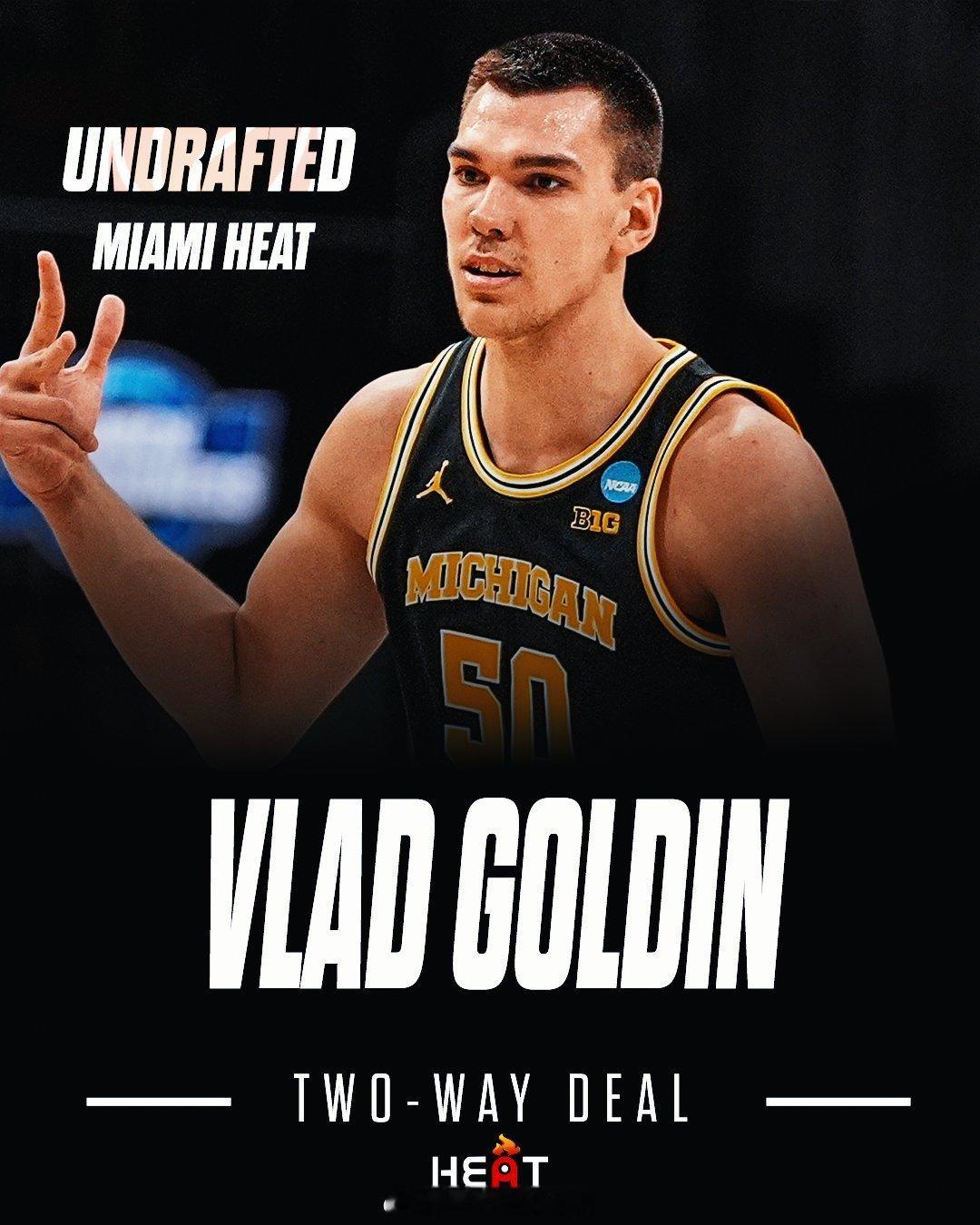 又签了个双向合同7尺男儿Vlad Goldin2025nba选秀 ​​​