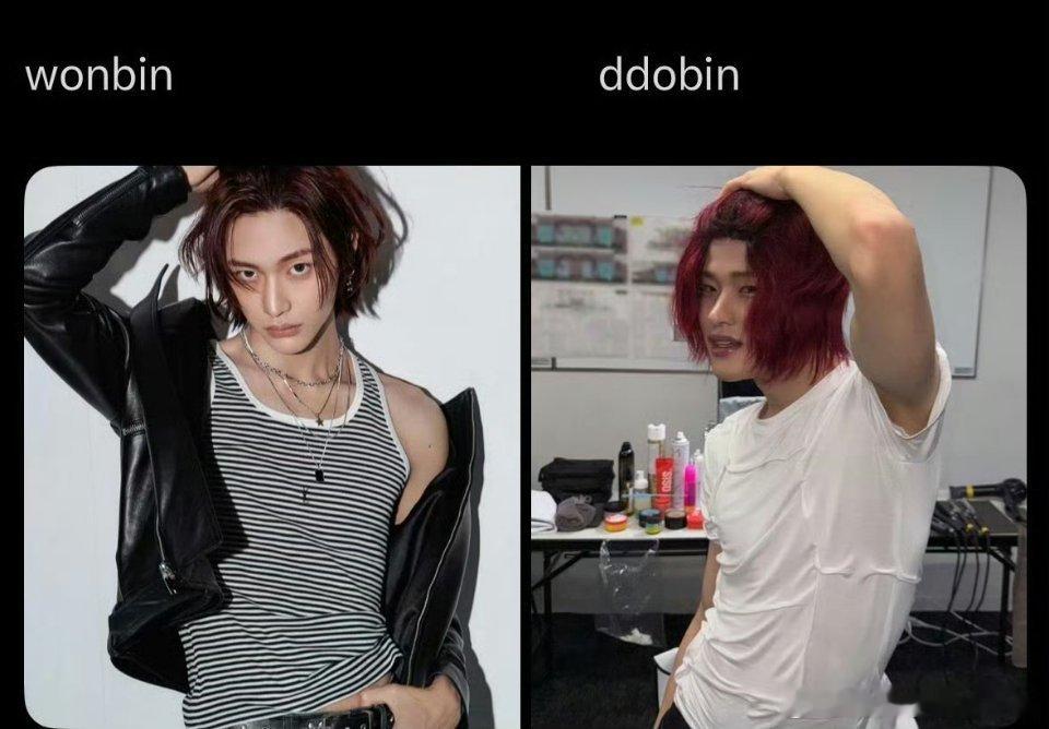 李炤熙也知道朴元彬很火吧，所以姿势也要模仿的一模一样，就这么足曾 ​​​